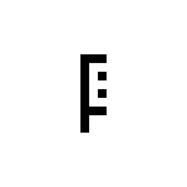 Літера Прямокутник Квадрати Геометричний Символ Простий Вектор Логотипу — стоковий вектор