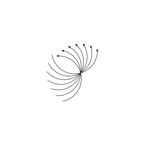 Стрелки Указатели Геометрический Символ Кривой Простой Вектор Логотипа — стоковый вектор