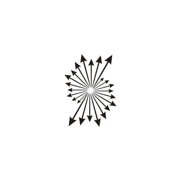 Буква Стрелки Указатель Геометрический Символ Простой Вектор Логотипа — стоковый вектор