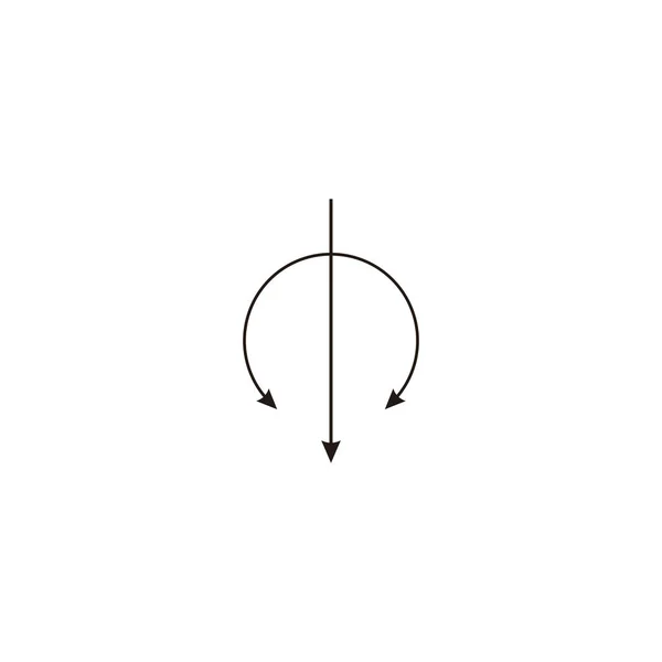 Carta Seta Direção Símbolo Geométrico Vetor Logotipo Simples — Vetor de Stock