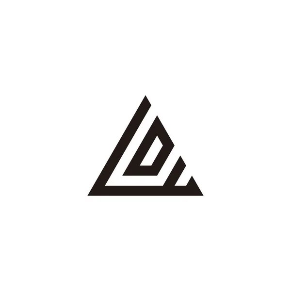 字母Wd三角形几何符号简单标识向量 — 图库矢量图片
