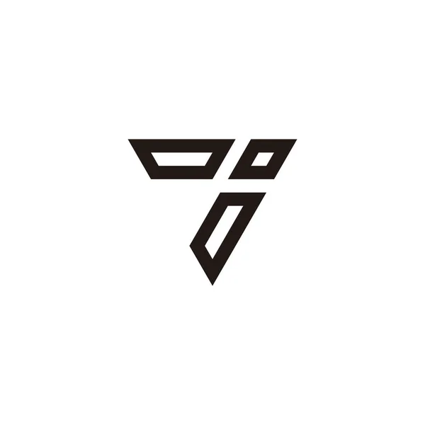 Nummer Teknik Triangel Geometrisk Symbol Enkel Logotyp Vektor — Stock vektor