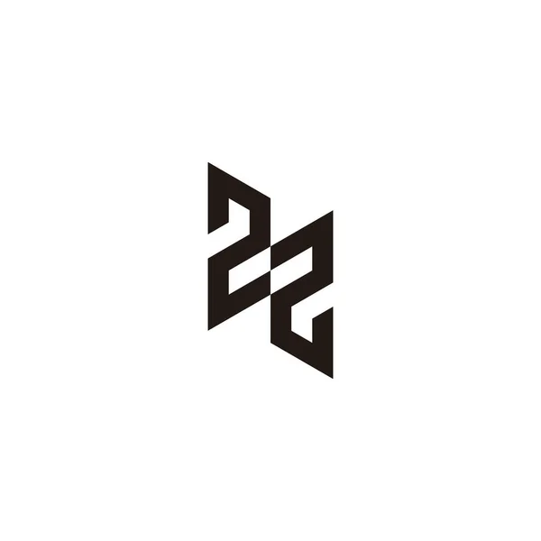 Nummer Kniv Geometrisk Symbol Enkel Logotyp Vektor — Stock vektor