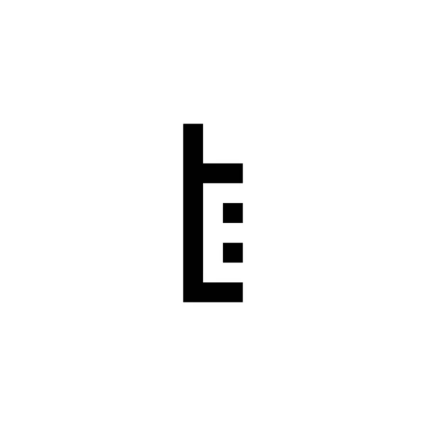 Bokstav Rektangel Kvadrater Geometrisk Symbol Enkel Logotyp Vektor — Stock vektor
