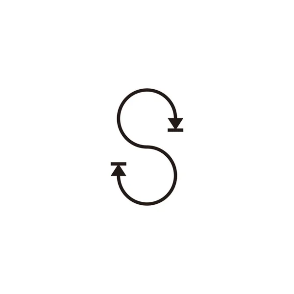 Letter Pauze Volgende Geometrische Symbool Eenvoudige Logo Vector — Stockvector