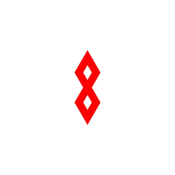 Numer Strzałka Geometryczny Symbol Prosty Wektor Logo — Wektor stockowy
