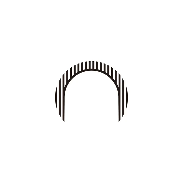Буква Линий Изогнутый Геометрический Символ Простой Вектор Логотипа — стоковый вектор