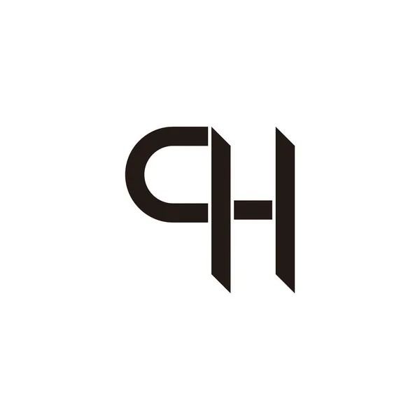 手紙Qhナイフ幾何学的なシンボルシンプルなロゴベクトル — ストックベクタ