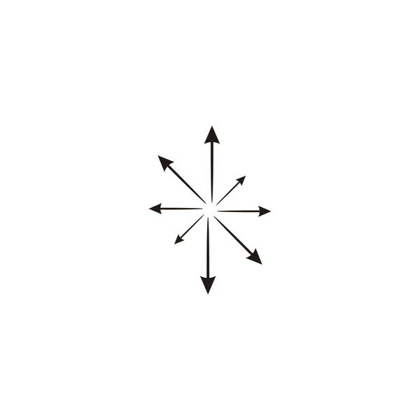 Βέλη Στρογγυλεμένα Δείκτης Γεωμετρικό Σύμβολο Απλό Διάνυσμα Λογότυπο — Διανυσματικό Αρχείο