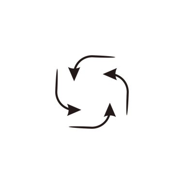 Oklar, yuvarlak, kare geometrik sembol basit logo vektörü