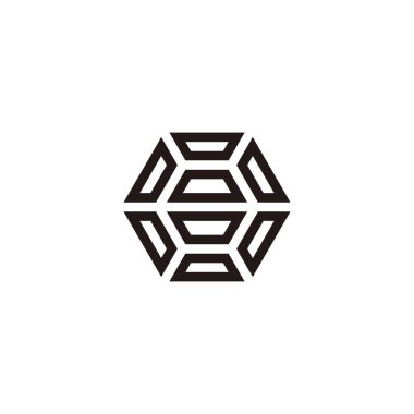 Teknoloji, altıgen, modern geometrik sembol basit logo vektörü