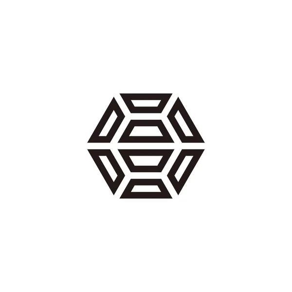 Tecnologia Hexágono Símbolo Geométrico Moderno Vetor Logotipo Simples —  Vetores de Stock