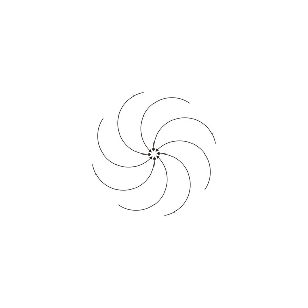Стрілки Округлі Лінії Геометричного Символу Простий Вектор Логотипу — стоковий вектор