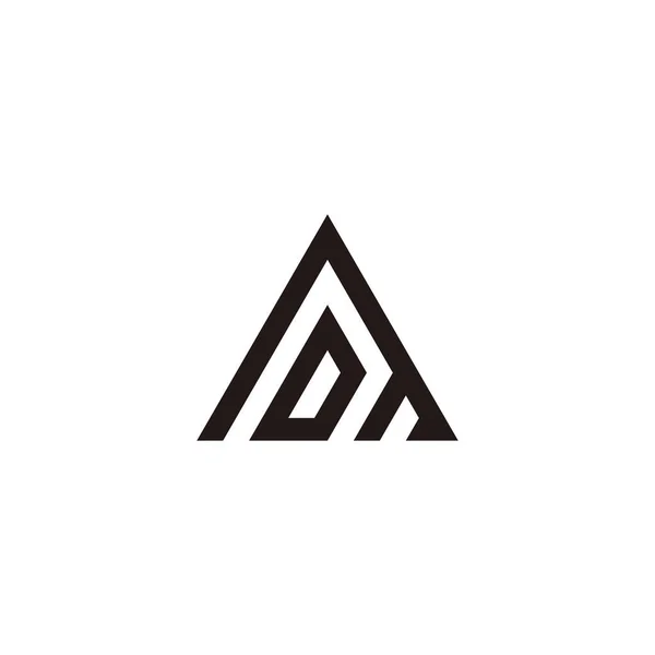 字母Dm三角形几何符号简单标识向量 — 图库矢量图片