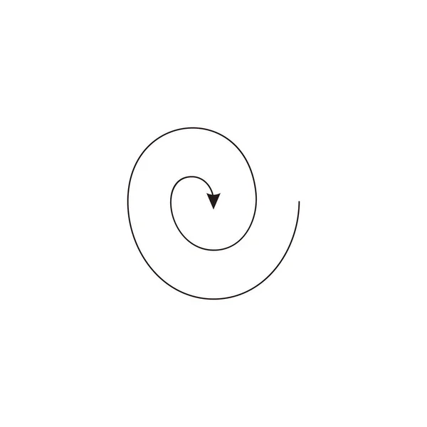 Seta Símbolo Geométrico Espiral Vetor Logotipo Simples — Vetor de Stock