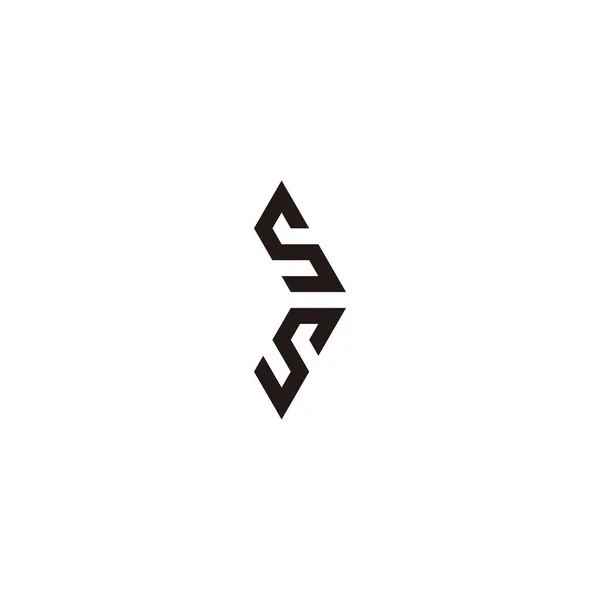 Геометрический Символ Стрелки Буквы Простой Вектор Логотипа — стоковый вектор