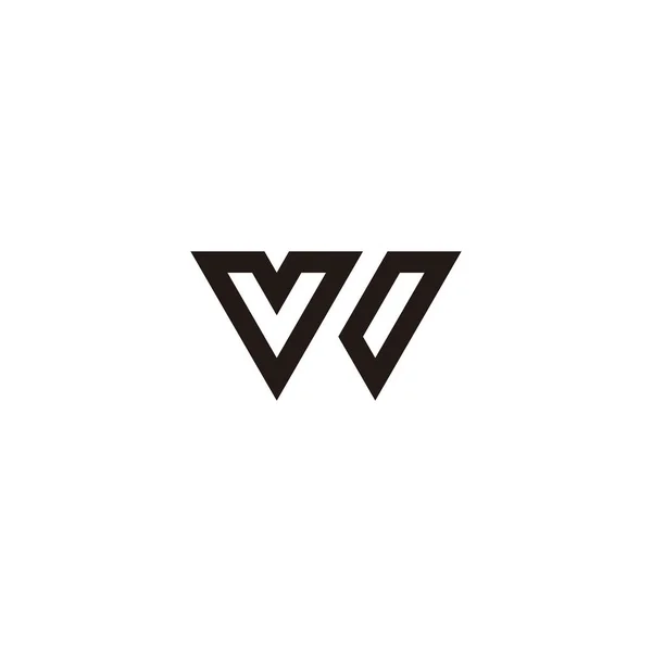 Carta Tecnologia Símbolo Geométrico Vetor Logotipo Simples —  Vetores de Stock