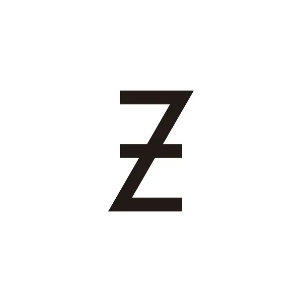 Літера Смуга Геометричний Символ Простий Вектор Логотипу — стоковий вектор