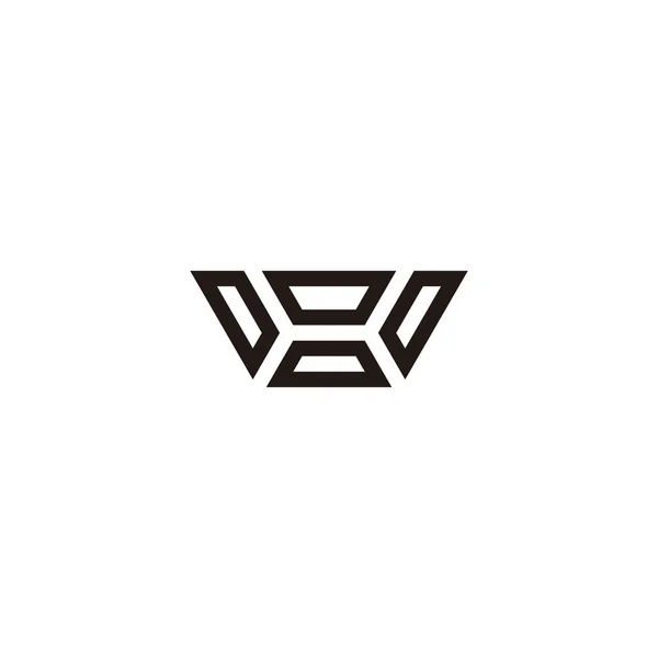 Технология Буквы Современный Геометрический Символ Простой Вектор Логотипа — стоковый вектор