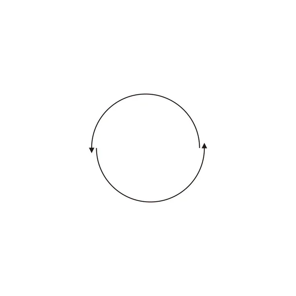 Deux Directions Symbole Géométrique Rond Simple Vecteur Logo — Image vectorielle