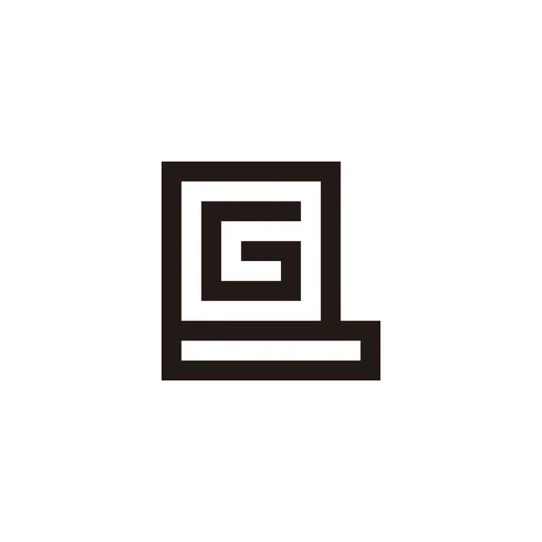 Літера Квадраті Унікальний Геометричний Символ Простий Вектор Логотипу — стоковий вектор
