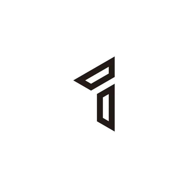Number Technology Modern Geometric Symbol Simple Logo Vector — Stock Vector