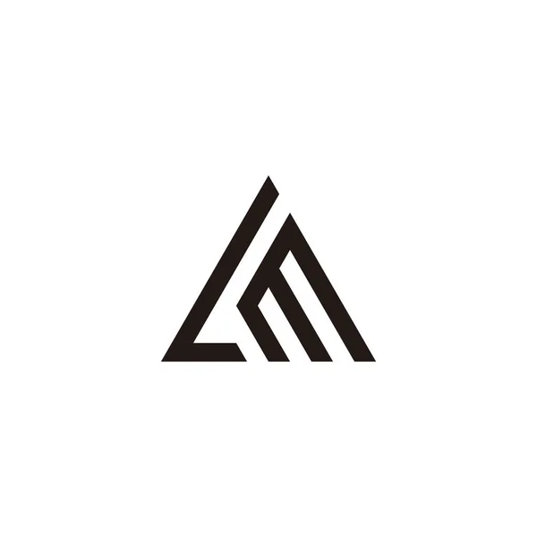 字母Lm三角形几何符号简单标识向量 — 图库矢量图片