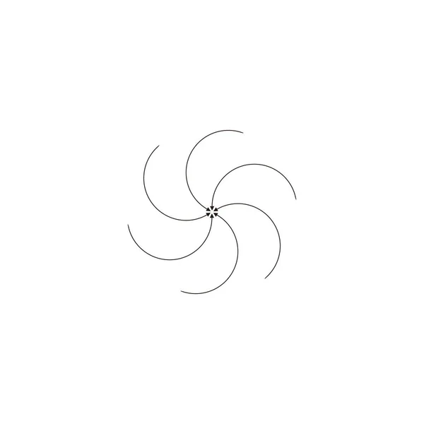 Flèches Arrondies Six Symboles Géométriques Simple Logo Vecteur — Image vectorielle