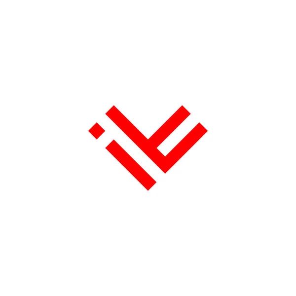 Letter Heart Square Geometric Symbol Simple Logo Vector — Stock Vector