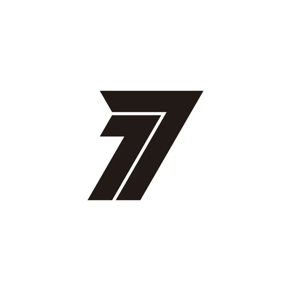 Numéro Couteau Symbole Géométrique Simple Logo Vecteur — Image vectorielle