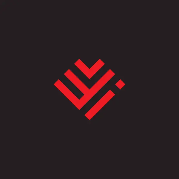 Letra Corazón Cuadrado Geométrico Símbolo Simple Logo Vector — Vector de stock