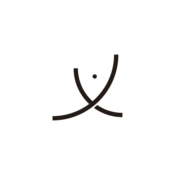 Літера Спортивний Геометричний Символ Простий Вектор Логотипу — стоковий вектор