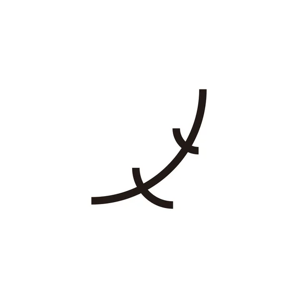 Twigs Geometrisch Symbool Eenvoudige Logo Vector — Stockvector
