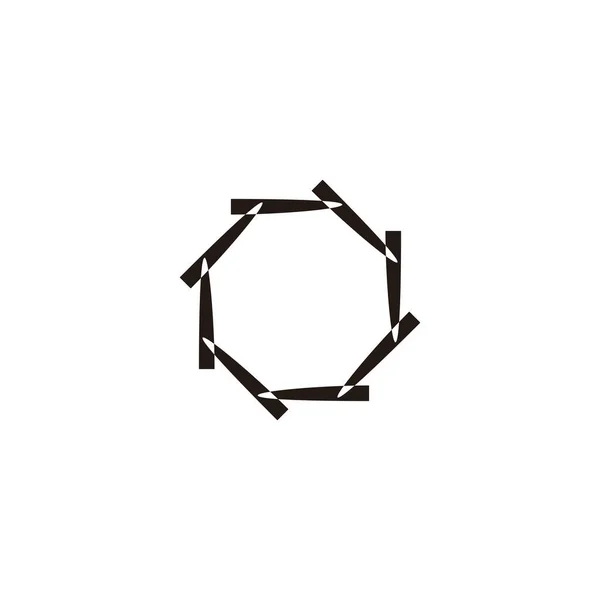 Kulor Runda Figur Geometriska Symbol Enkel Logotyp Vektor — Stock vektor