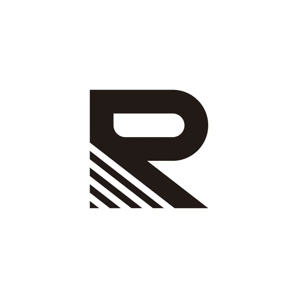 字母R行 现代几何符号简单标识向量 — 图库矢量图片