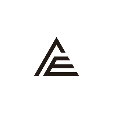 RE üçgeni geometrik sembolü basit logo vektörü