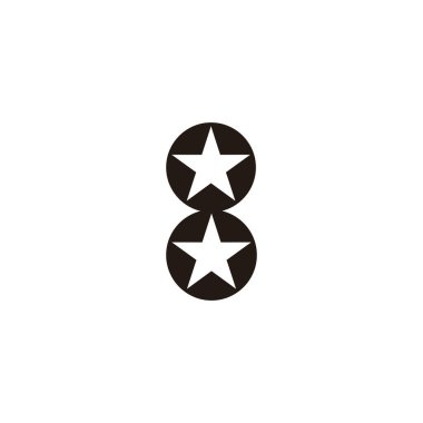 8 numaralı yıldız geometrik sembolü basit logo vektörü
