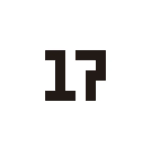 Número Símbolo Geométrico Cuadrado Simple Logo Vector — Archivo Imágenes Vectoriales