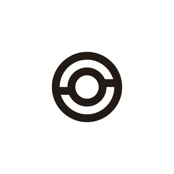 Letter Circle Tech Geometric Symbol Simple Logo Vector — Stock Vector