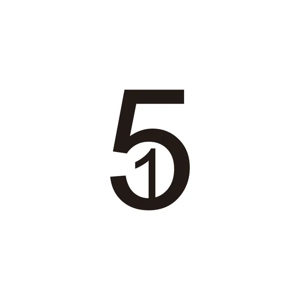 Numero Schema Geometrico Simbolo Semplice Logo Vettoriale — Vettoriale Stock