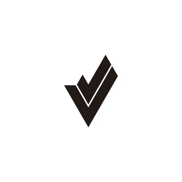 Letra Cuchillo Símbolo Geométrico Simple Logo Vector — Vector de stock