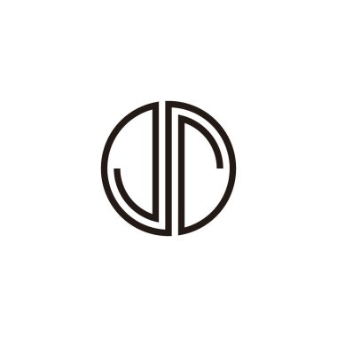 Küçük harf dairesi, çizgi geometrik sembol basit logo vektörü