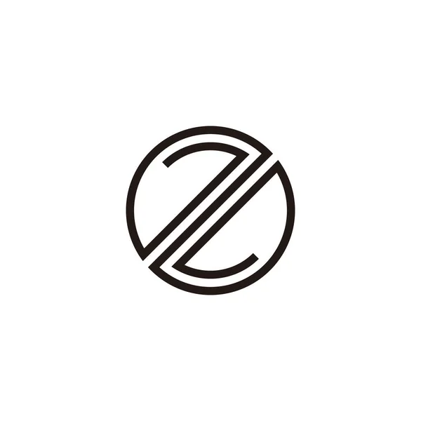 Buchstabe Kreis Linie Geometrisches Symbol Einfacher Logo Vektor — Stockvektor