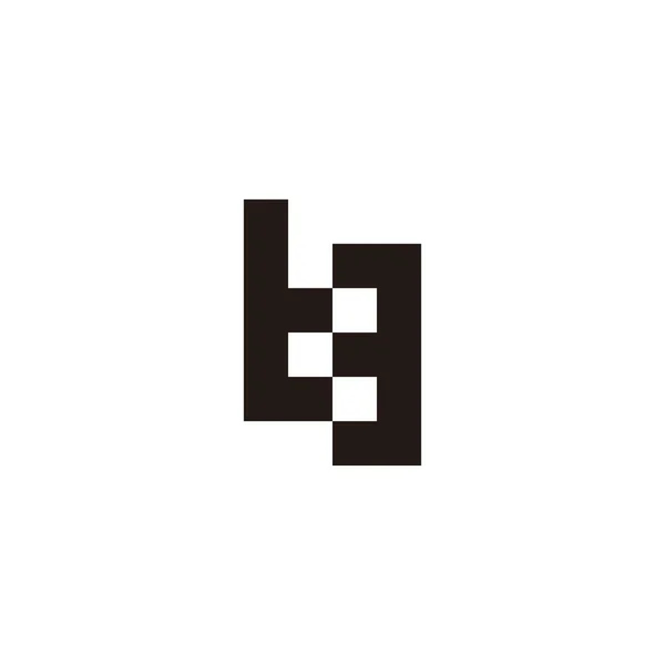 Буква Номер Квадратный Геометрический Символ Простой Вектор Логотипа — стоковый вектор