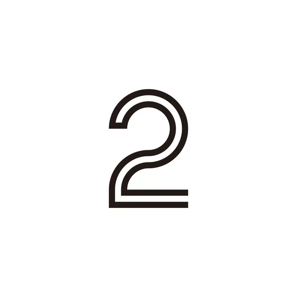 Номер Рядок Геометричний Символ Простий Вектор Логотипу — стоковий вектор