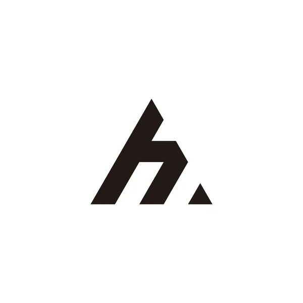 文字H三角形の幾何学的シンボルシンプルなロゴベクトル — ストックベクタ