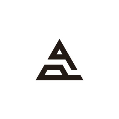 Qq üçgeni geometrik sembolü basit logo vektörü