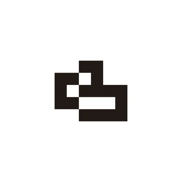 Letter Number Square Geometric Symbol Simple Logo Vector — Vetor de Stock