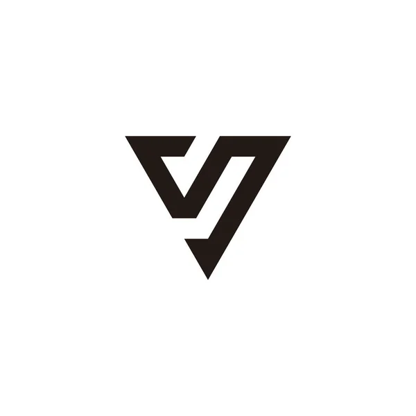 Litery Trójkąt Geometryczny Symbol Prosty Wektor Logo — Wektor stockowy