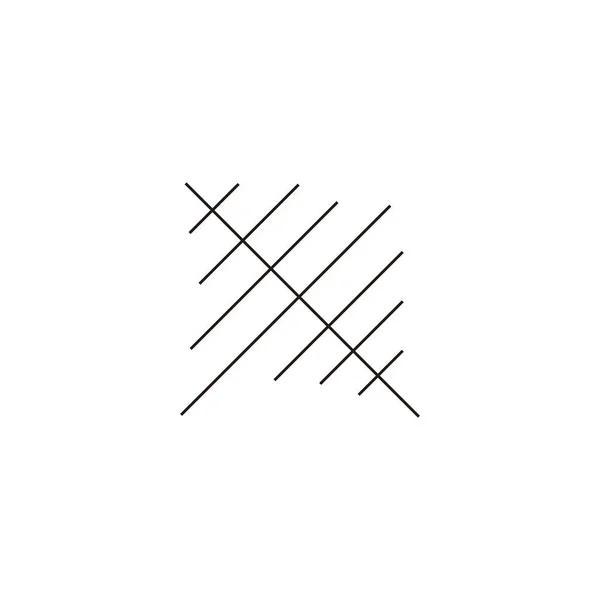 Lijnen Koken Barbecue Geometrisch Symbool Eenvoudige Logo Vector — Stockvector